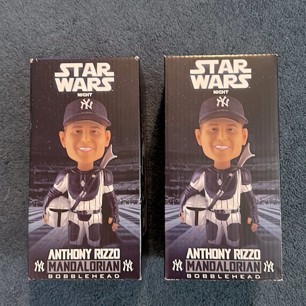 ANTHONY RIZZO MANDALORIAN STAR WARS BOBBLEHEAD. BRAND NEW. HIGHLY COLLECTIBLE!